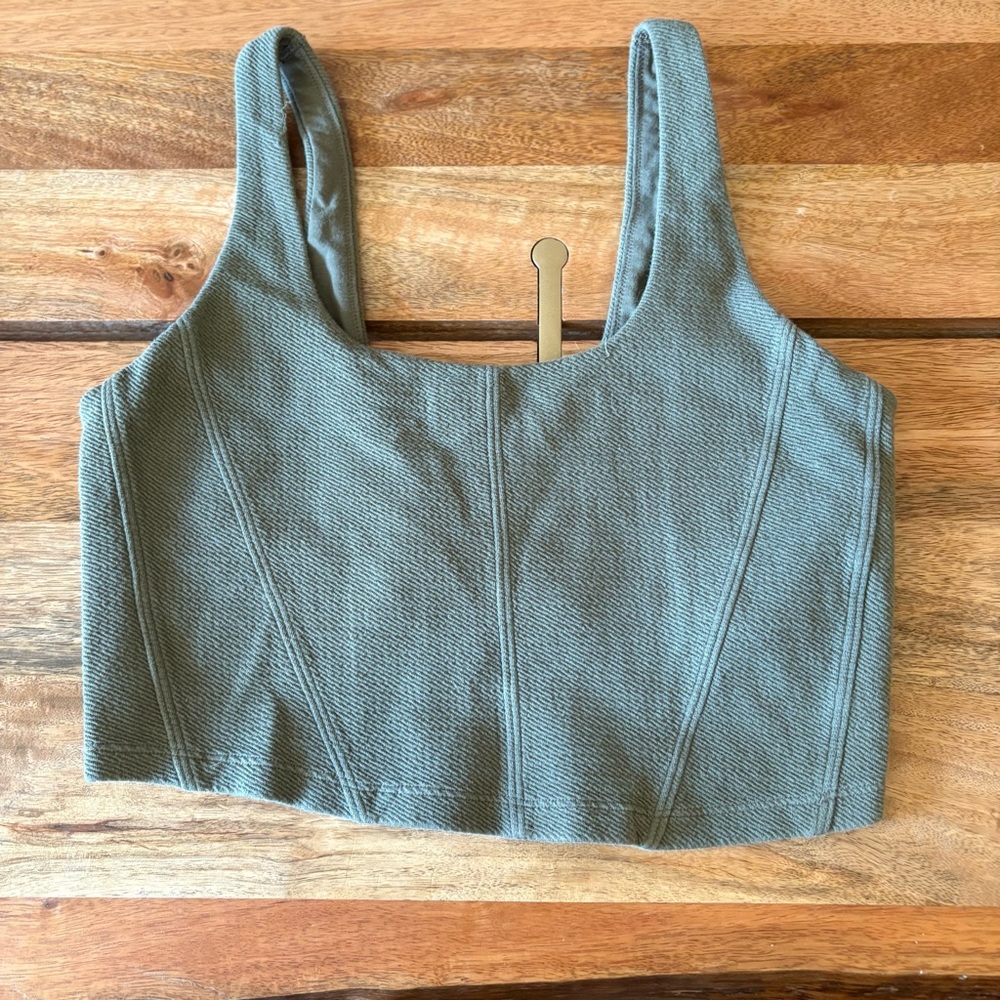 Aerie corset Green Crop bra Top